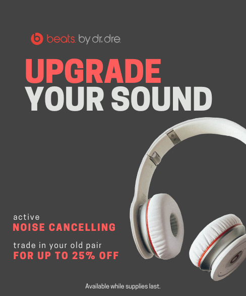 promotional flyer for beats by dre headphones